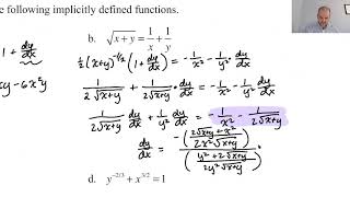 Implicit Differentiation pg 3, pt 1 Wealth