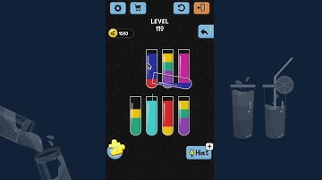 Water Color Sort Level 119- Walkthrough Solution Gameplay - IOS/Android