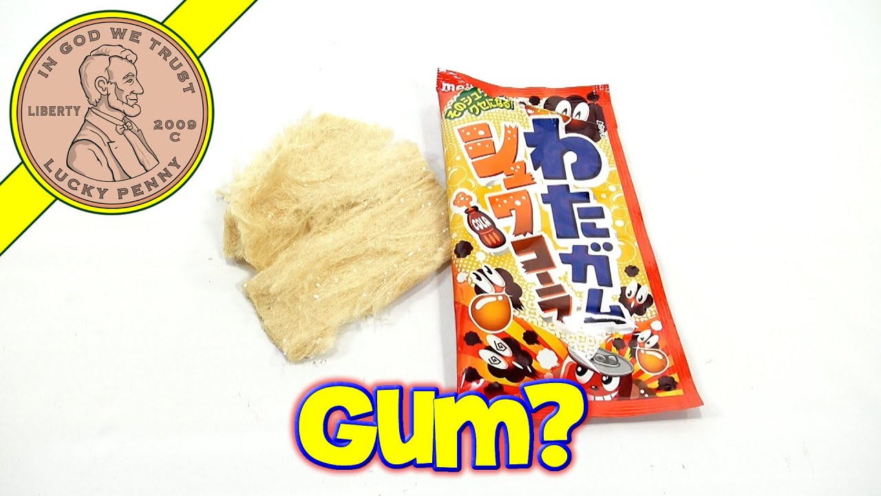 Meiji Watapachi Japanese Cotton Candy Cola Flavored Gum YouTube
