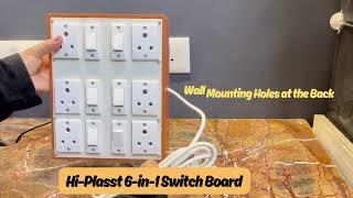 Celebrity Electrical Switch Board (6 Switch + 6 Socket) – Heavy Duty Wealth