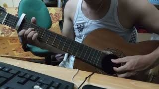 The workday has ended; now is the time to soothe my mind with the guitar.