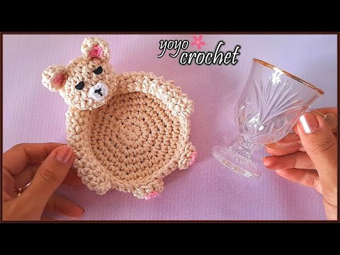 كروشية كوستر رائع لمشروبك المفضل أصنعيه بنفسك أفكار من بواقى الخيوط يويو ركوشية