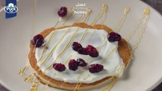 طريقة عمل بان كيك مع اللبنة والتوت البري | Pancakes recipe with Labneh and berries