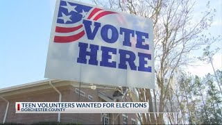 Young poll workers in Dorchester County
