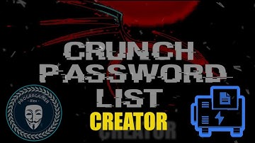 Crunch to generate your own password wordlists