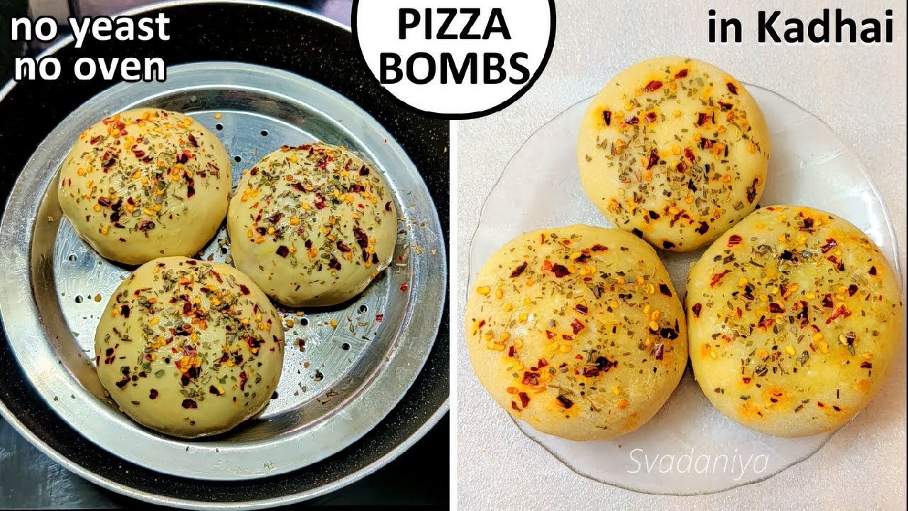 Cheesy Pizza Bombs | No Yeast and No Oven | Pizza Bombs Recipe | Svadaniya