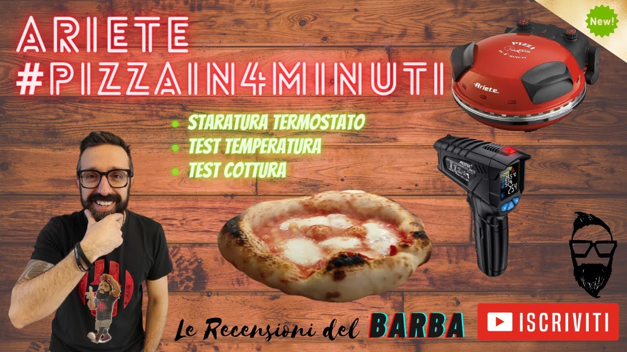 FORNO ARIETE 909 PIZZA IN 4 MINUTI - Modifica e Staratura termostato -Test  temperature - cottura - YouTube
