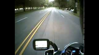 testing custom motorcycle navigation and rearview video