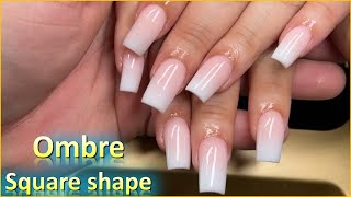 Đắp Ombre Square Shape Nhanh Lẹ - Phong Tran Art