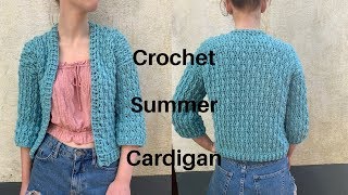 Crochet Textured Summer Cardigan
