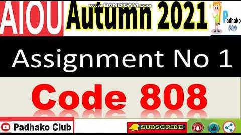 ⏩ AIOU Code 808 Solved Assignment No.1 Autumn 2021 || Level: MSc Economics