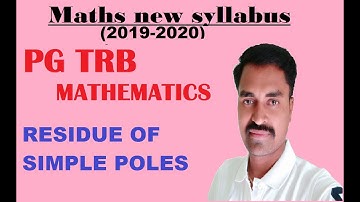 PG TRB MATHS | RESIDUE | COMPLEX ANALYSIS
