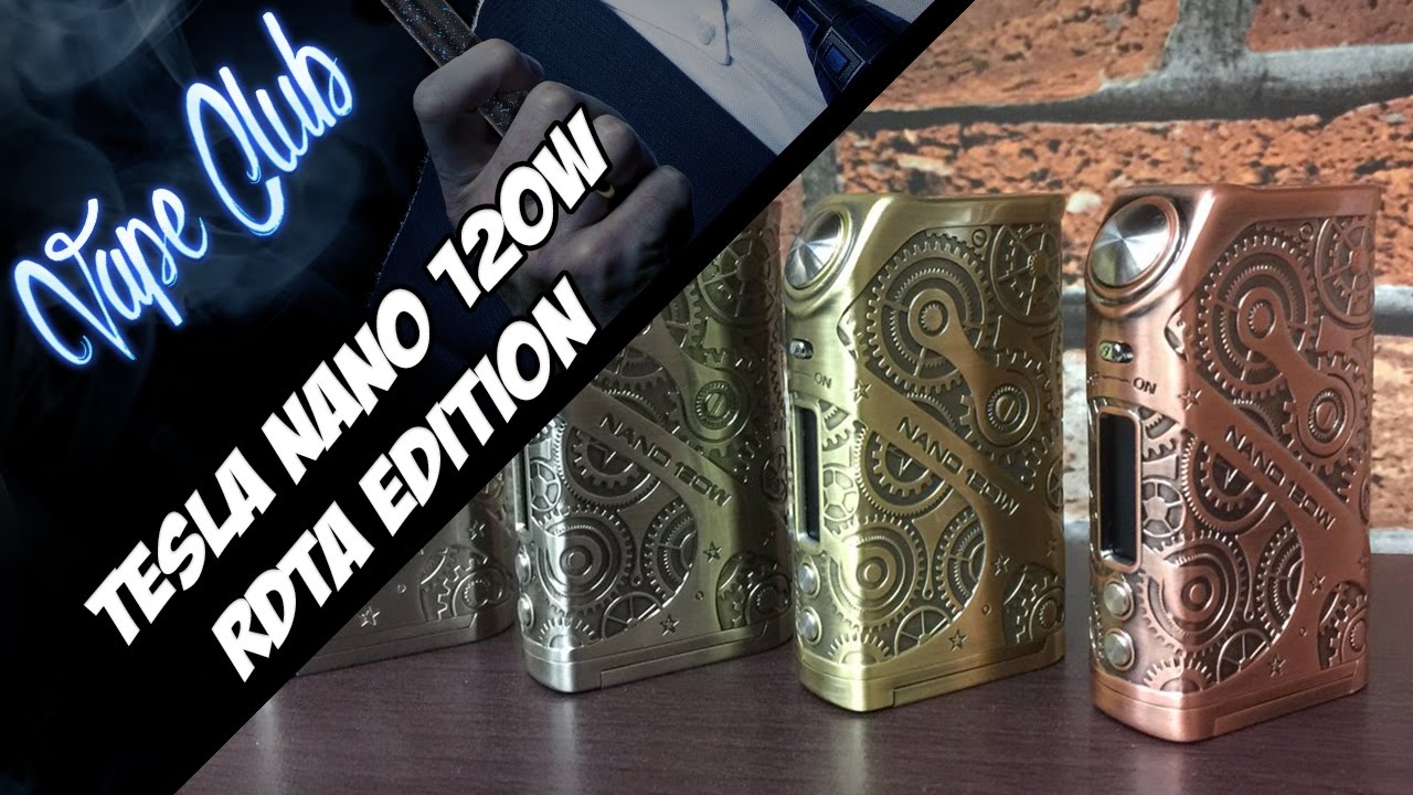 TESLA Nano 120W SteamPunk RDTA Edition | красивый зараза (teslacigs.com)