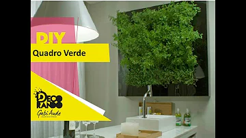 Como fazer quadro com planta artificial?
