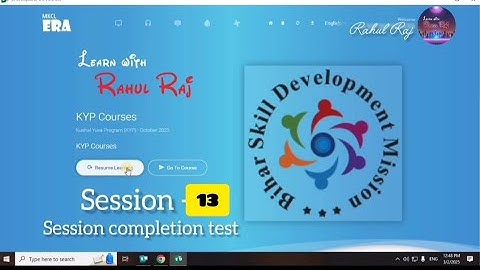 Session 13 | KYP | BSDM | Bs-cit Session completion test