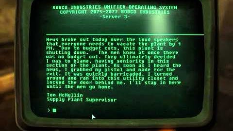 Fallout 3 Walkthrough - Pip Boy and Terminal #126 - Supply Plant