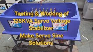 125KVA Servo Voltage Stabilizer Testing & Working