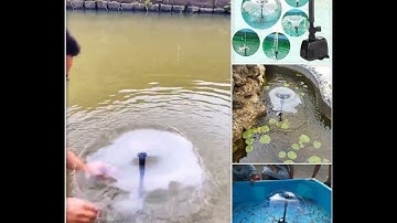 Bơm Chìm Phun Nước Kết Hợp Đèn LED Tự Động Cho Tiểu Cảnh, Hòn Non Bộ, Bể Cá, ...