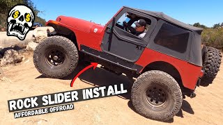 Old School Jeep YJ Build (Part 2) | Budget Jeep Rock Sliders: Affordable Offroad