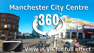Manchester City Centre in 360 for VR - Experience time standing still in virtual reality.
