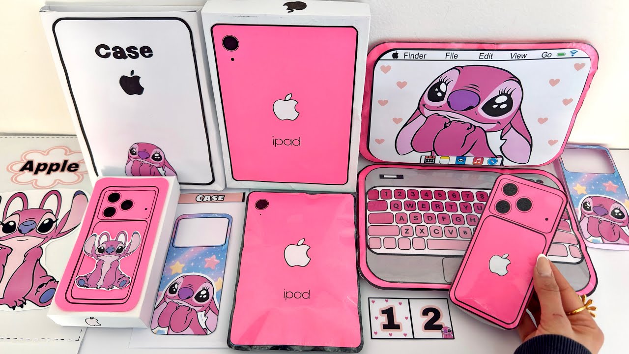 Pink Angel All Apple Products 🩷 [Iphone + Ipad + MacBook ] ASMR UNBOXING