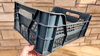 УЗНАВ ЭТОТ СЕКРЕТ, ты никогда не выбросишь пластиковый ящик! Гениальная идея своими руками. видео