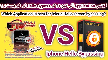EFT Pro dongle Vs Unlock Tool Iphone 7+ Hello Screen bypassing iOS 15.7.3 in Purple Mode | 2023