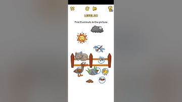 Brain Blow Level 34 | Brain Blow Find 8 animals in the picture Answer