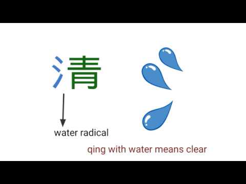 Radical Series | 青qing| Word no. 8 清 qīng - YouTube
