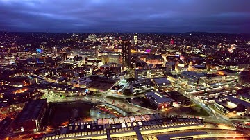 Sheffield City Centre at Night with the DJI Mini 2