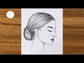 How to draw a girl step by step || Easy drawing for girls step by step || Beautiful girl drawing