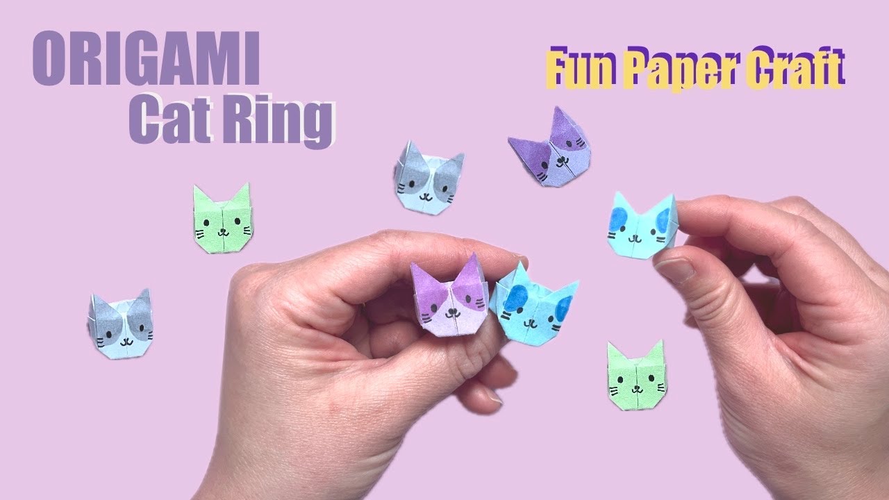 Make a Cute Origami Cat Ring! 🐱 | Easy DIY Jewelry Tutorial