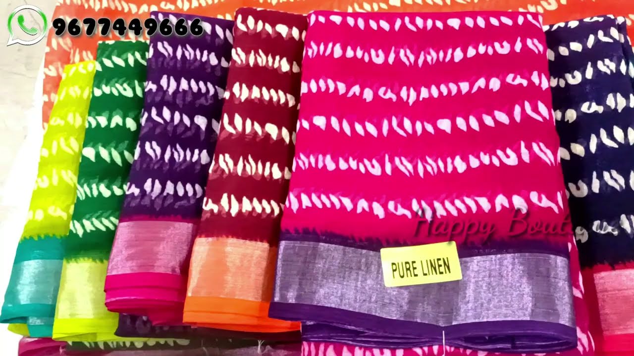 Budget friendly Linen Cotton Saree with Price 🌹| Whatsapp link 👇 | Linensarees