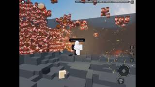 Exploding a huge pit of explosive barrels