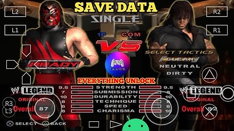 Save Data for WWE SmackDown Vs Raw 2004 PS2 Game for Aether Sx2 Emulator on Android Device |Gameplay