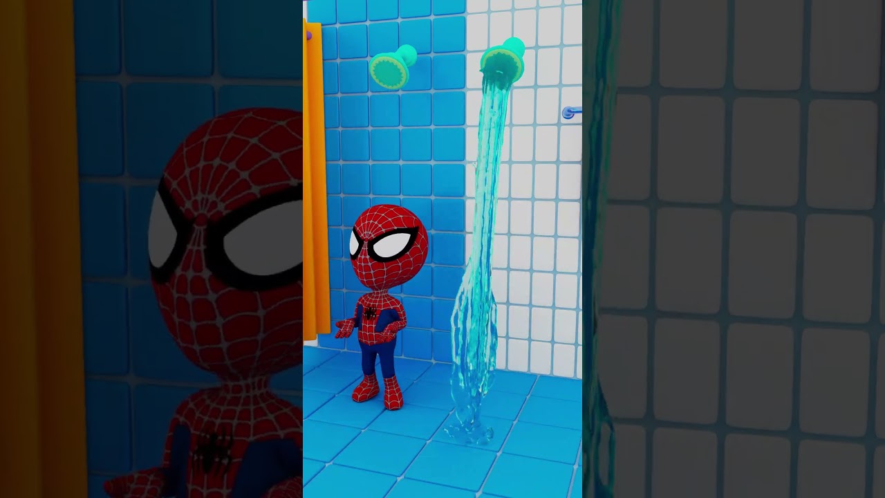 Spidey’s Shower Struggle A Hilarious Loop  