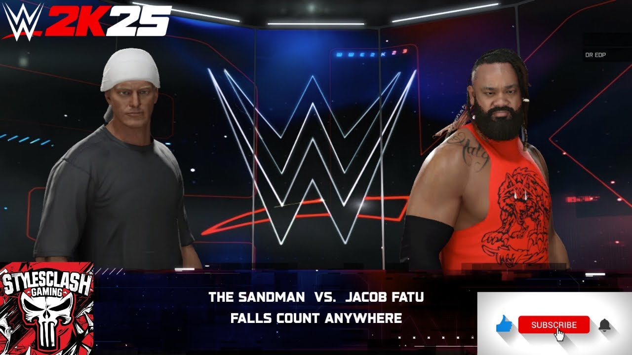 💀 The Sandman vs Jacob Fatu | ECW Arena WAR! | WWE 2K25 Hardcore Match 🔥🍻