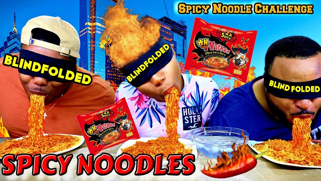 Blind, No Hands, 2X Spicy Noodle Challenge (FAILED)