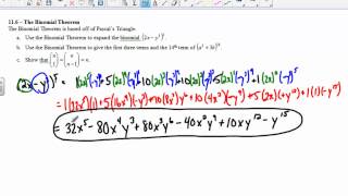 Precalculus - Binomial Theorem Review