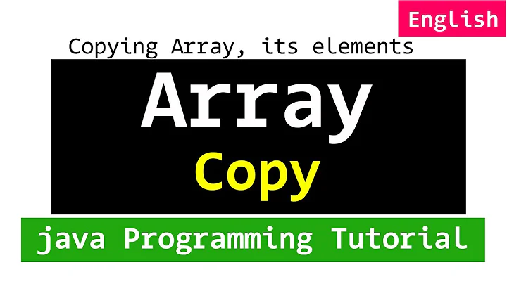 Copying Array and its Elements | Java Programming