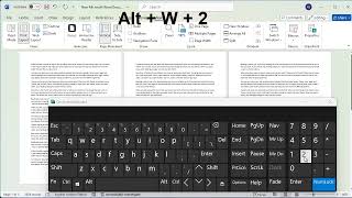 Shortcut to switch multiple pages in word Profile