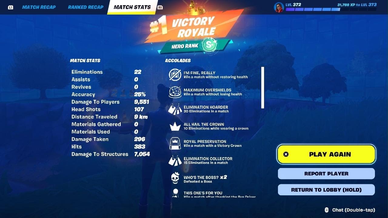 Fortnite ZB Ranked Solo Win 🏆 22 Kills