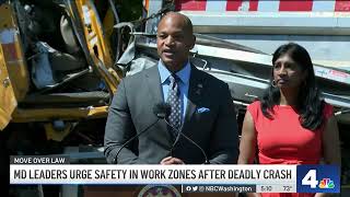 Maryland Leaders Urge Work Zone Safety After Fatal Crash | NBC4 Washington