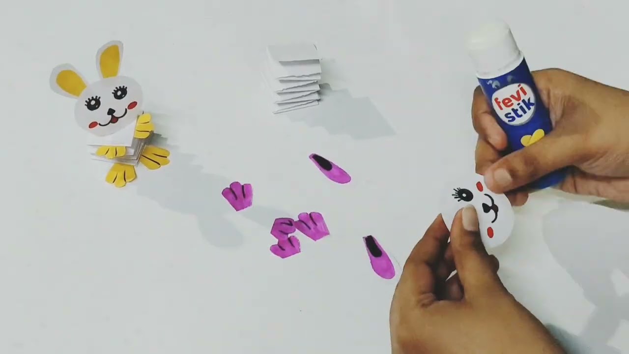Easy Paper RABBIT Craft Ideas - Paper Crafts  - Paper RABBIT || jumping rabbit🐰✨🐇