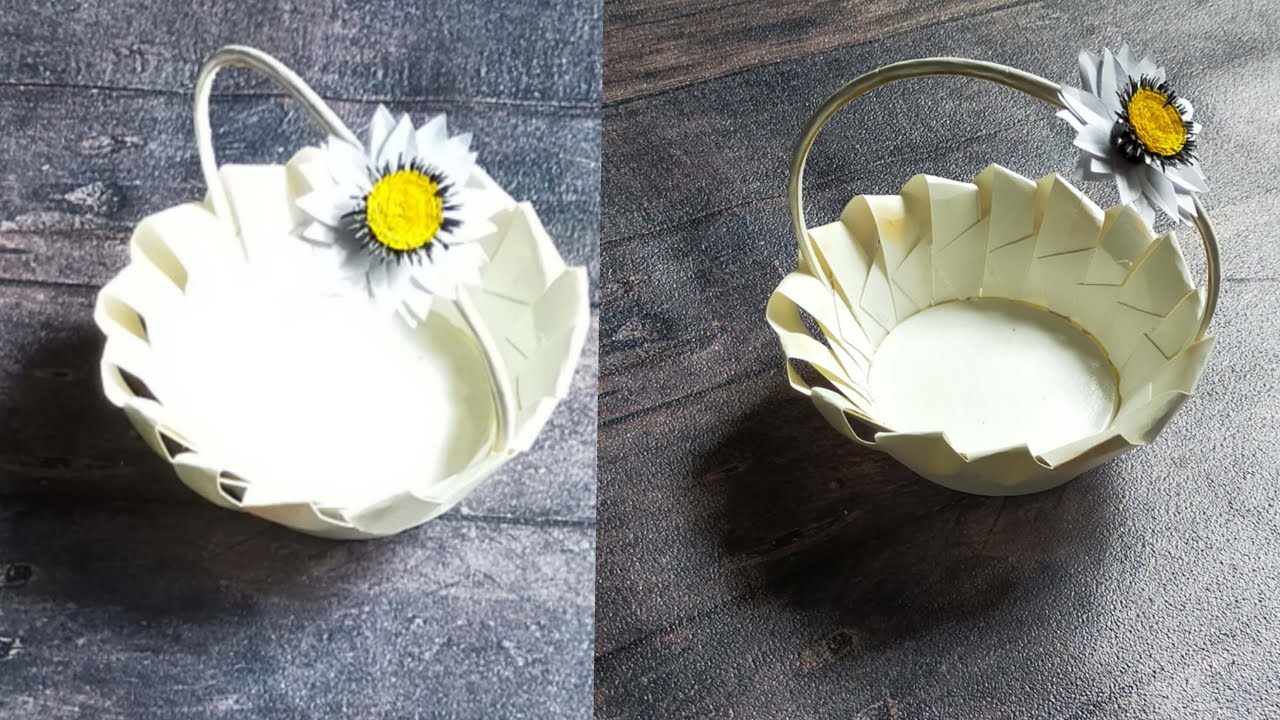 Amazing DIY basket from paper cup l paper cup craft