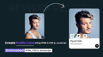 Animated Profile Card UI Design using Html CSS & Javascript @code_clear9390