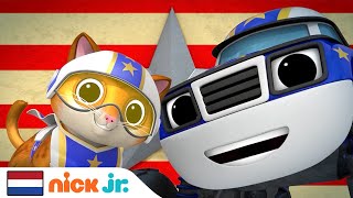 Blaze en de Monsterwielen | Stunt Kitty brengt redding! | Nick Jr. Nederlands screenshot 4