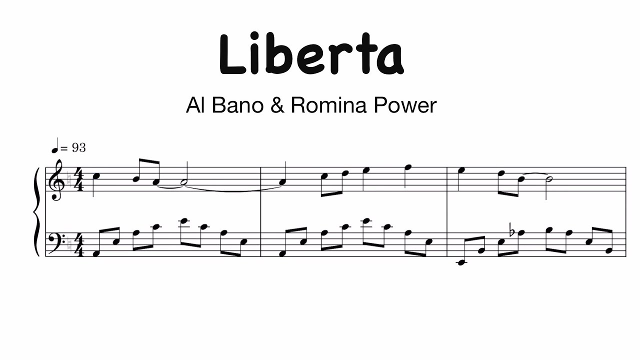 Al Bano & Romina Power - Liberta Sheet Music Al Bano & Romina Power - Liberta Sheet Music