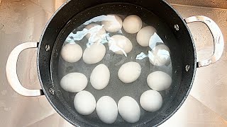 How to hard boil the perfect egg so it PEELS EASY! 💥 (Best way)