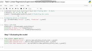 Task 1  Linear Regression Supervised ML